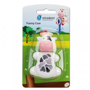 Produktbild von MIRADENT Zahnb&uuml;rstenhalter Funny Kuh
