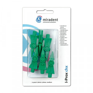 Produktbild von MIRADENT Interdentalb&uuml;rste I-Prox CHX medium gr&uuml;n