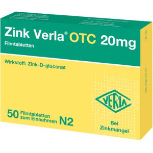 Produktbild von ZINK VERLA OTC 20 mg Filmtabletten