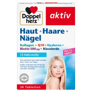Produktbild von DOPPELHERZ Haut+Haare+N&auml;gel Tabletten