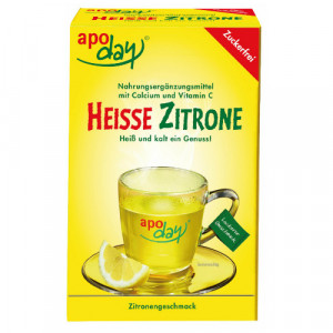 Produktbild von APODAY hei&szlig;e Zitrone Vit.C u.Calcium zuckerfr.Plv.