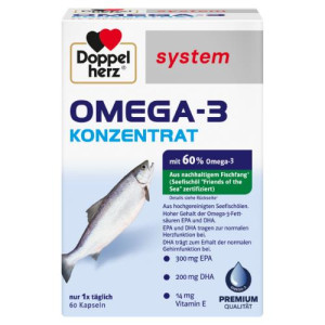 Produktbild von DOPPELHERZ Omega-3 Konzentrat system Kapseln