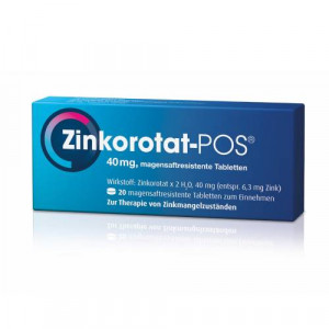 Produktbild von ZINKOROTAT POS magensaftresistente Tabletten