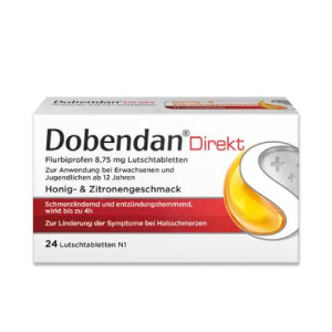 Produktbild von DOBENDAN Direkt Flurbiprofen 8,75 mg Lutschtabl.