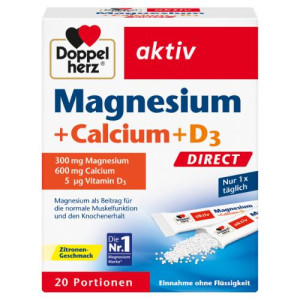 Produktbild von DOPPELHERZ Magnesium+Calcium+D3 DIRECT Pellets