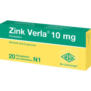 Produktbild von ZINK VERLA 10 mg Filmtabletten