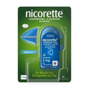 Produktbild von NICORETTE freshmint 2 mg Lutschtabletten gepresst