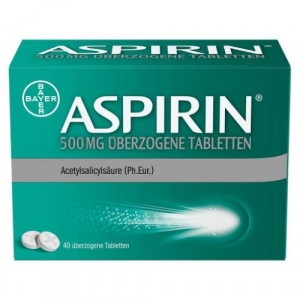 Produktbild von ASPIRIN 500 mg &uuml;berzogene Tabletten