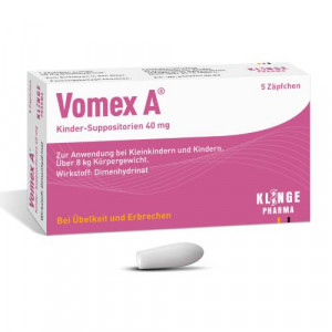 Produktbild von VOMEX A Kinder-Suppositorien 40 mg