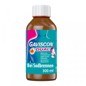 Produktbild von GAVISCON Dual 500mg/213mg/325mg Suspension z.Einn.