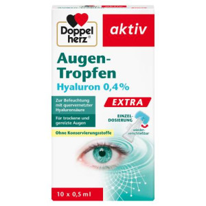 Produktbild von DOPPELHERZ Augen-Tropfen Hyaluron 0,4% Extra
