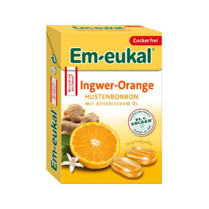 Produktbild von EM-EUKAL Bonbons Ingwer Orange zuckerfrei Box