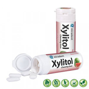 Produktbild von MIRADENT Xylitol Chewing Gum Wassermelone