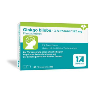 Produktbild von GINKGO BILOBA-1A Pharma 120 mg Filmtabletten